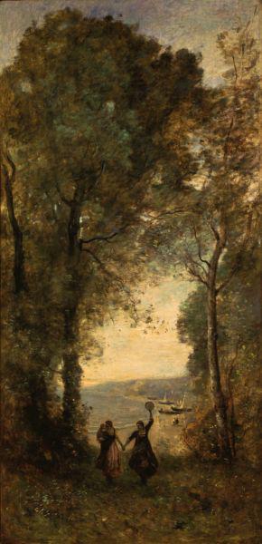 Jean-Baptiste Camille Corot Reminiscence of the Beach of Naples Germany oil painting art